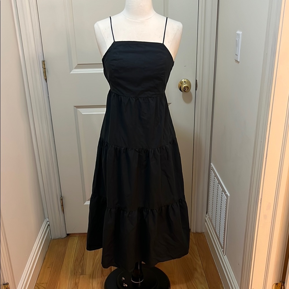 Rails Black Tiered Midi Sundress